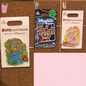 Set of 3 Duffy and Friends Disney Pins
